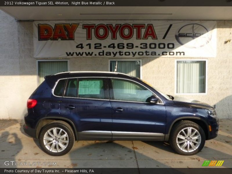 Night Blue Metallic / Black 2012 Volkswagen Tiguan SEL 4Motion