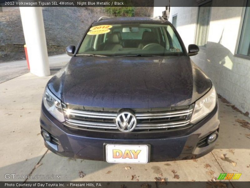 Night Blue Metallic / Black 2012 Volkswagen Tiguan SEL 4Motion