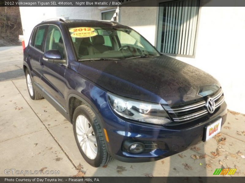 Night Blue Metallic / Black 2012 Volkswagen Tiguan SEL 4Motion