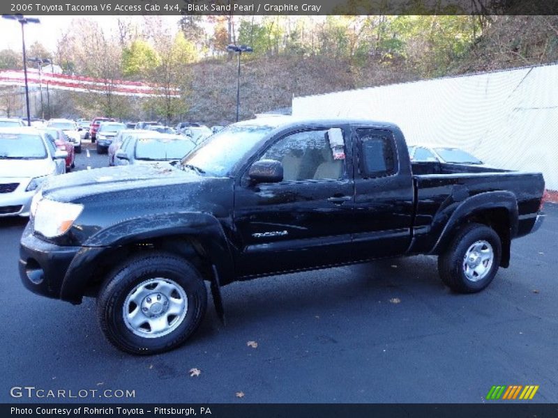Black Sand Pearl / Graphite Gray 2006 Toyota Tacoma V6 Access Cab 4x4