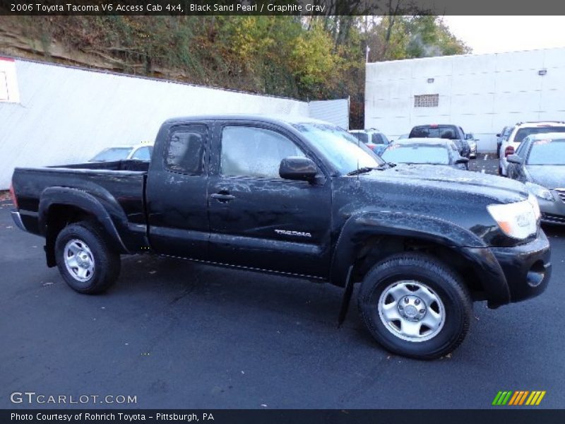 Black Sand Pearl / Graphite Gray 2006 Toyota Tacoma V6 Access Cab 4x4