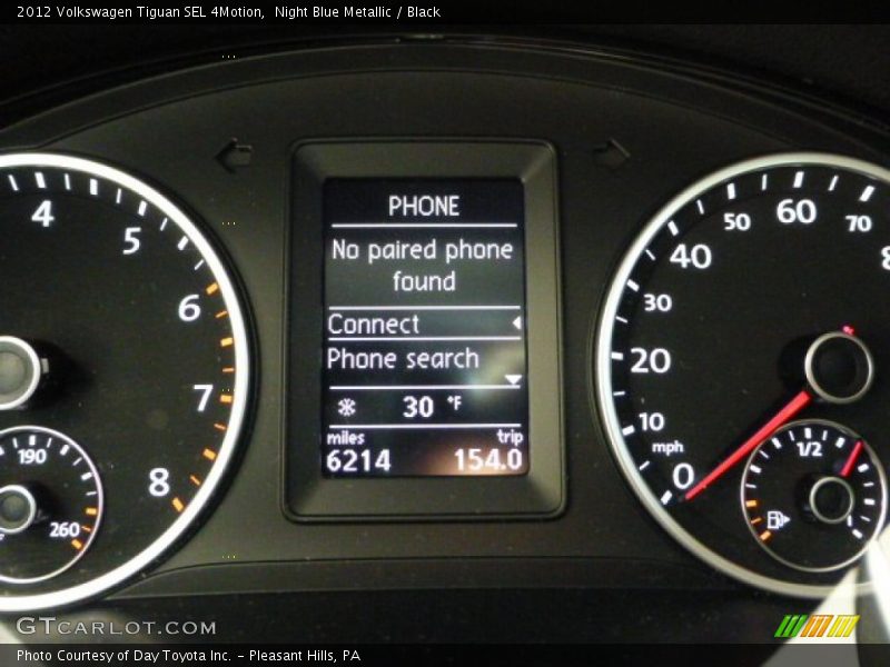 Night Blue Metallic / Black 2012 Volkswagen Tiguan SEL 4Motion