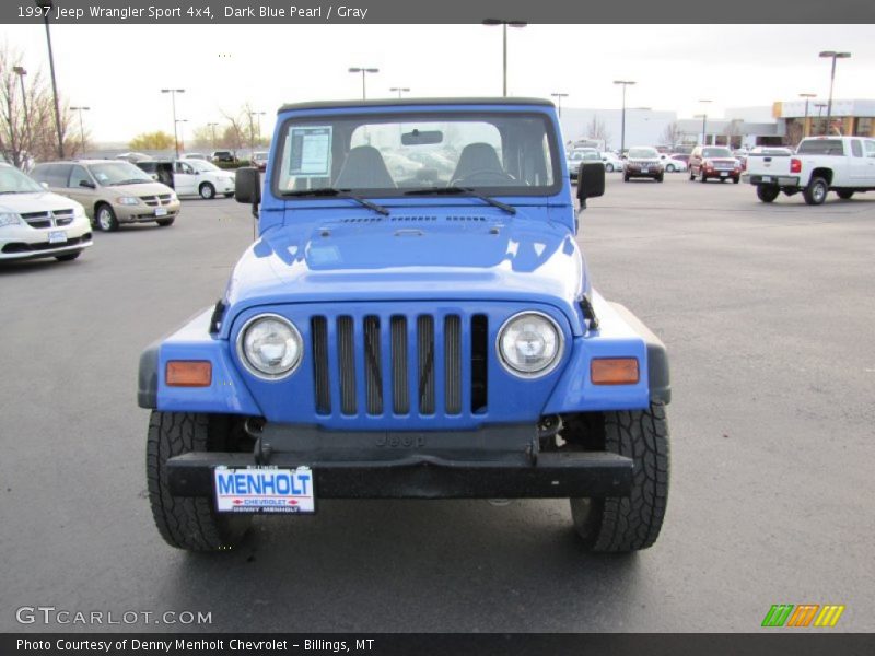 Dark Blue Pearl / Gray 1997 Jeep Wrangler Sport 4x4
