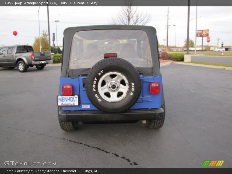 Dark Blue Pearl / Gray 1997 Jeep Wrangler Sport 4x4
