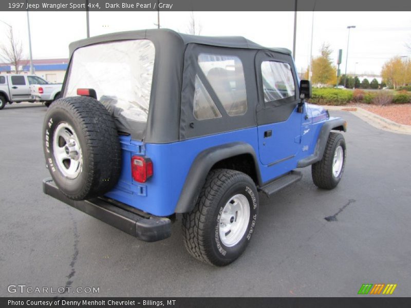 Dark Blue Pearl / Gray 1997 Jeep Wrangler Sport 4x4
