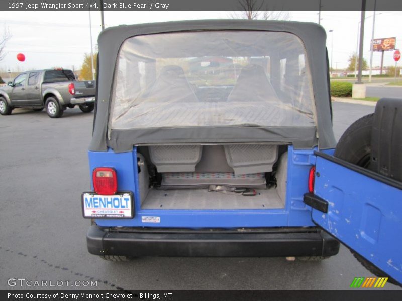 Dark Blue Pearl / Gray 1997 Jeep Wrangler Sport 4x4