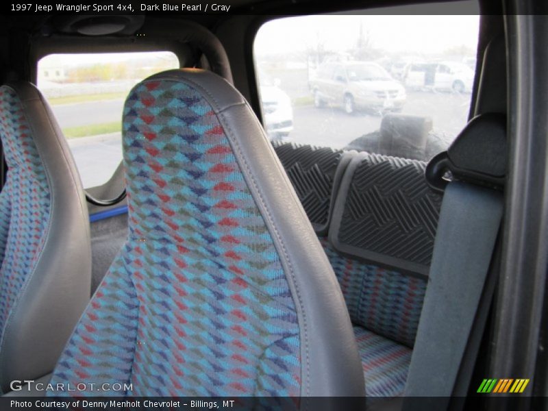 Dark Blue Pearl / Gray 1997 Jeep Wrangler Sport 4x4
