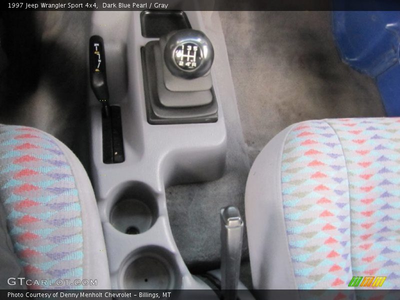 Dark Blue Pearl / Gray 1997 Jeep Wrangler Sport 4x4