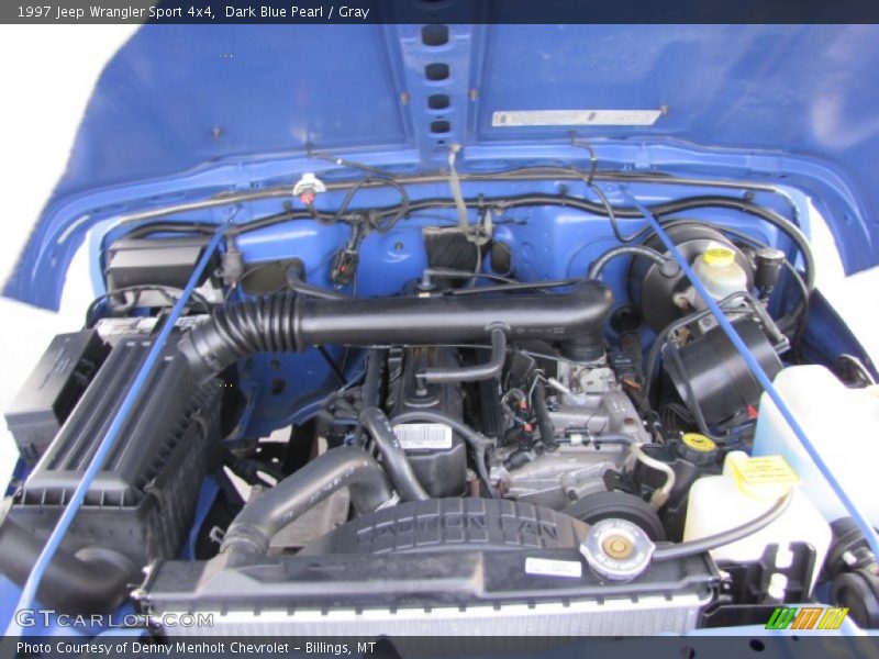 Dark Blue Pearl / Gray 1997 Jeep Wrangler Sport 4x4