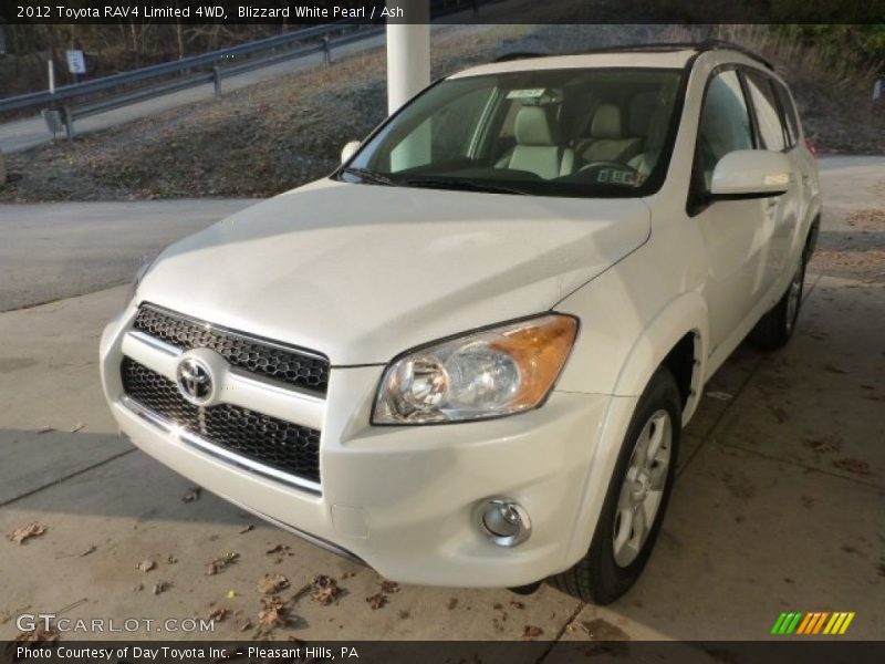 Blizzard White Pearl / Ash 2012 Toyota RAV4 Limited 4WD