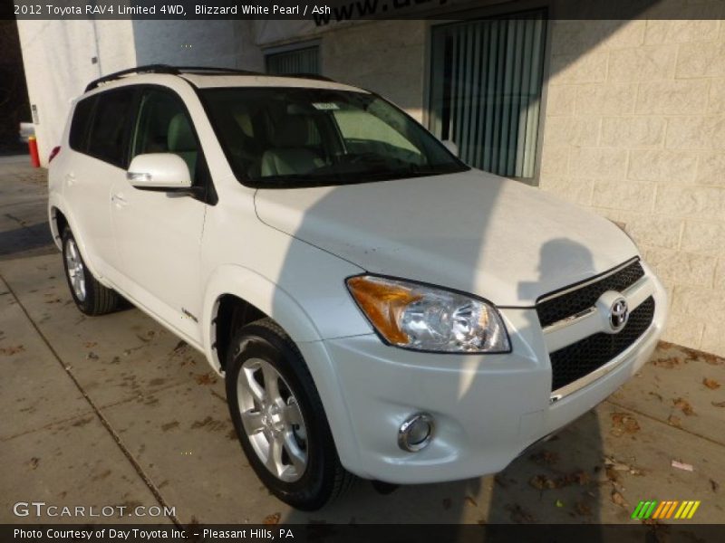 Blizzard White Pearl / Ash 2012 Toyota RAV4 Limited 4WD