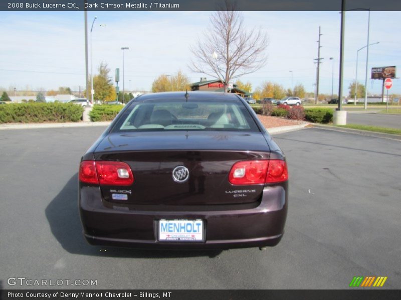 Dark Crimson Metallic / Titanium 2008 Buick Lucerne CXL