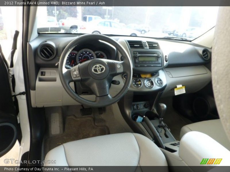 Blizzard White Pearl / Ash 2012 Toyota RAV4 Limited 4WD