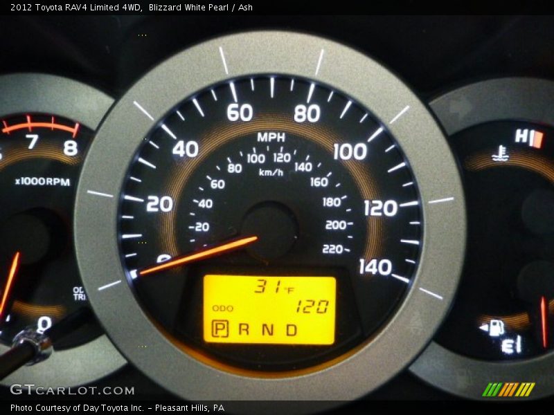 Blizzard White Pearl / Ash 2012 Toyota RAV4 Limited 4WD