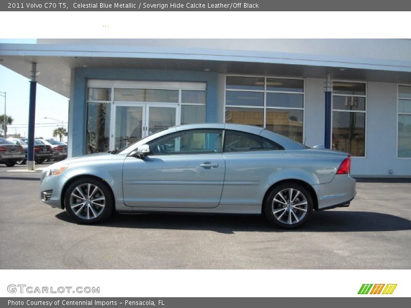 Celestial Blue Metallic / Soverign Hide Calcite Leather/Off Black 2011 Volvo C70 T5