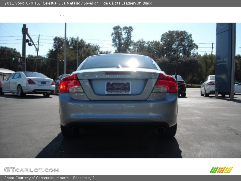 Celestial Blue Metallic / Soverign Hide Calcite Leather/Off Black 2011 Volvo C70 T5