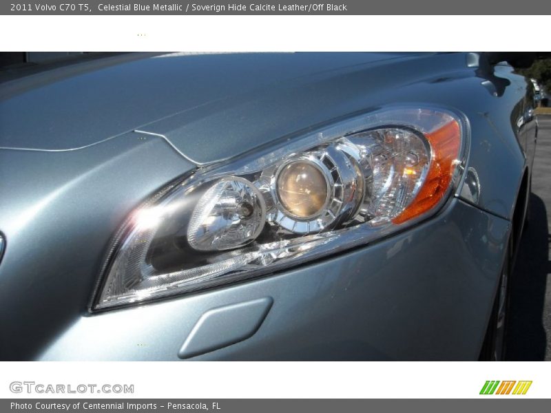 Celestial Blue Metallic / Soverign Hide Calcite Leather/Off Black 2011 Volvo C70 T5