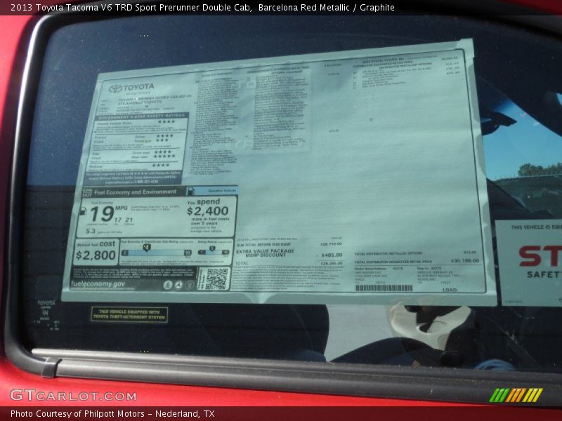 Barcelona Red Metallic / Graphite 2013 Toyota Tacoma V6 TRD Sport Prerunner Double Cab