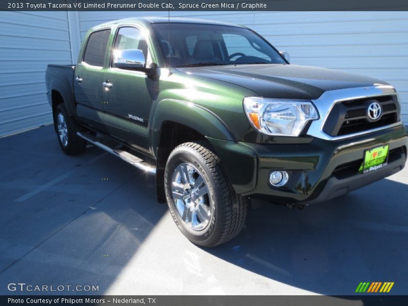 Spruce Green Mica / Graphite 2013 Toyota Tacoma V6 Limited Prerunner Double Cab