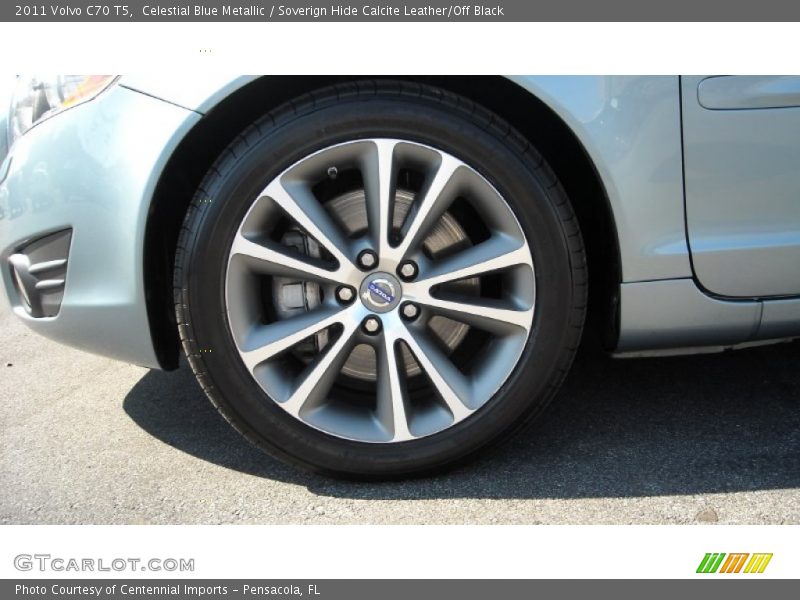 Celestial Blue Metallic / Soverign Hide Calcite Leather/Off Black 2011 Volvo C70 T5