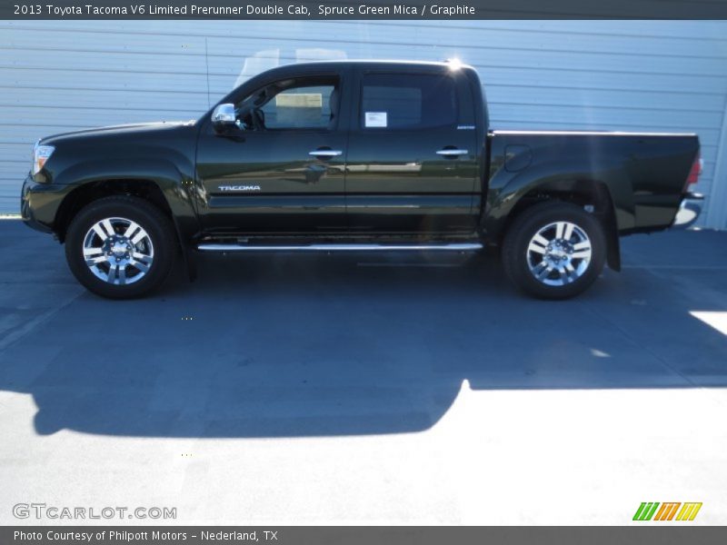 Spruce Green Mica / Graphite 2013 Toyota Tacoma V6 Limited Prerunner Double Cab