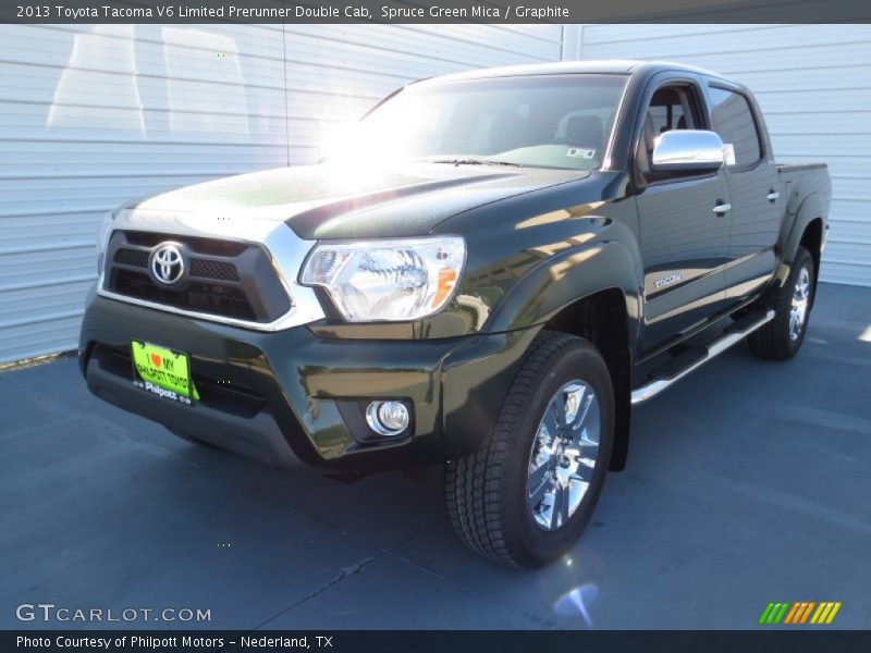 Spruce Green Mica / Graphite 2013 Toyota Tacoma V6 Limited Prerunner Double Cab