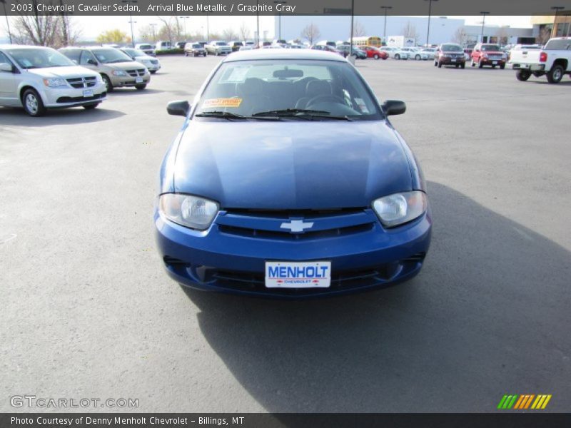 Arrival Blue Metallic / Graphite Gray 2003 Chevrolet Cavalier Sedan