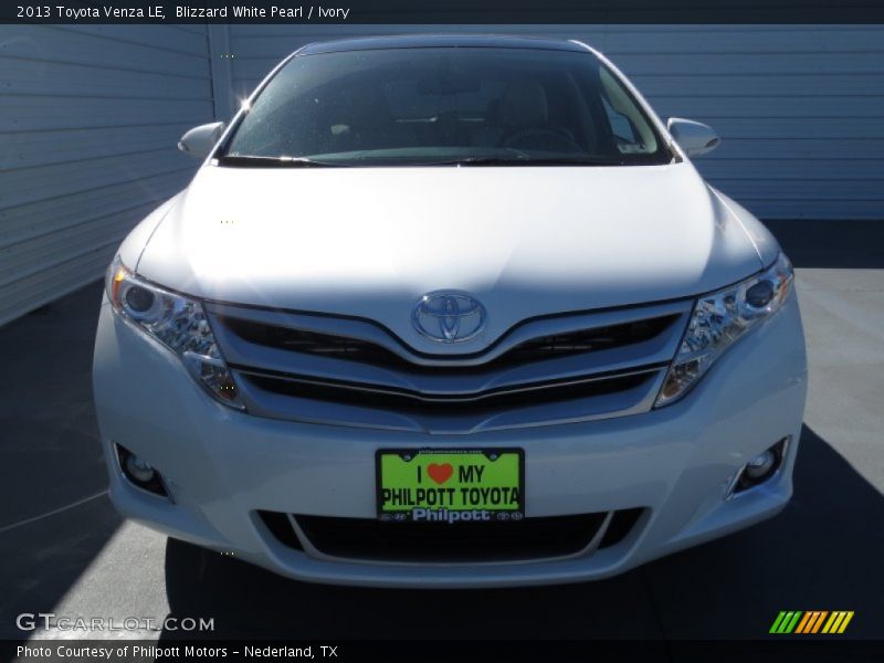 Blizzard White Pearl / Ivory 2013 Toyota Venza LE