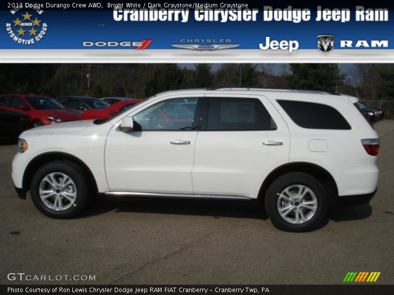 Bright White / Dark Graystone/Medium Graystone 2013 Dodge Durango Crew AWD