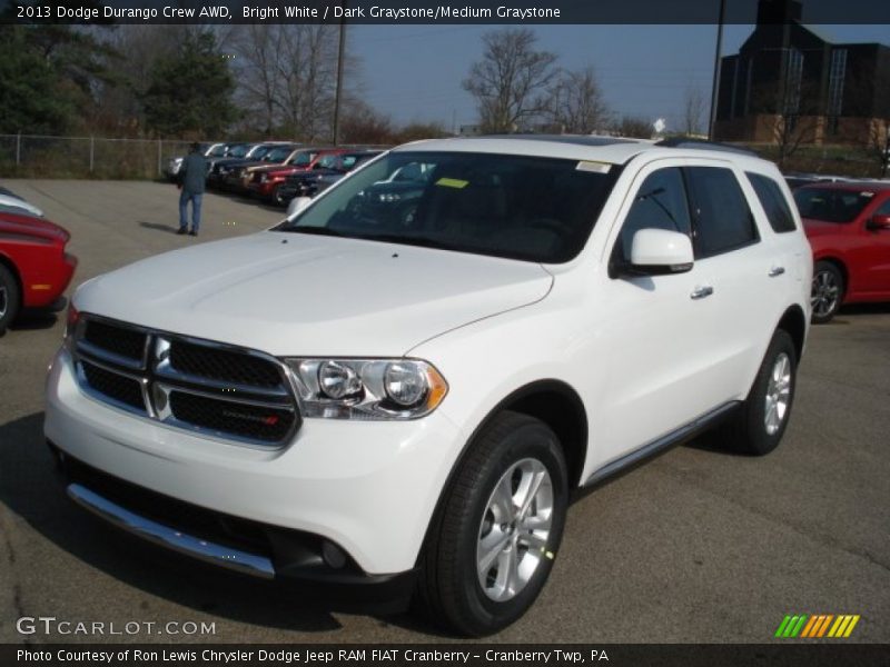 Bright White / Dark Graystone/Medium Graystone 2013 Dodge Durango Crew AWD