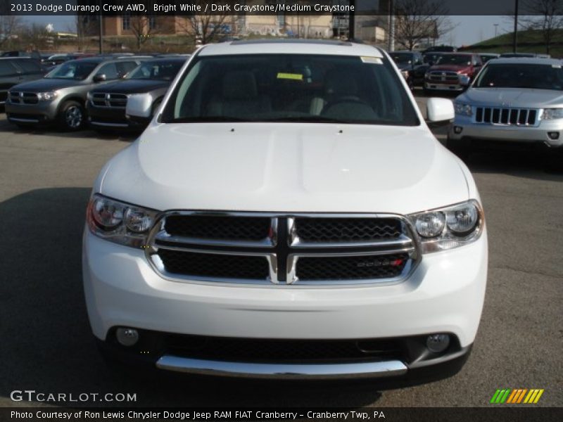 Bright White / Dark Graystone/Medium Graystone 2013 Dodge Durango Crew AWD