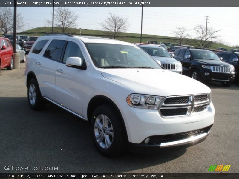 Bright White / Dark Graystone/Medium Graystone 2013 Dodge Durango Crew AWD