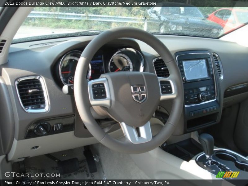 Bright White / Dark Graystone/Medium Graystone 2013 Dodge Durango Crew AWD
