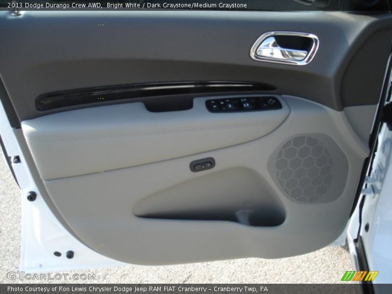 Bright White / Dark Graystone/Medium Graystone 2013 Dodge Durango Crew AWD