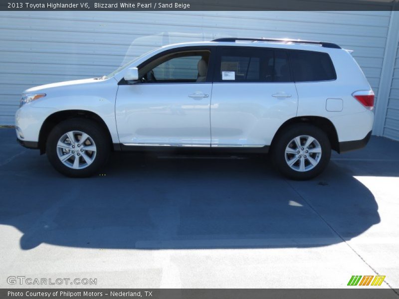 Blizzard White Pearl / Sand Beige 2013 Toyota Highlander V6
