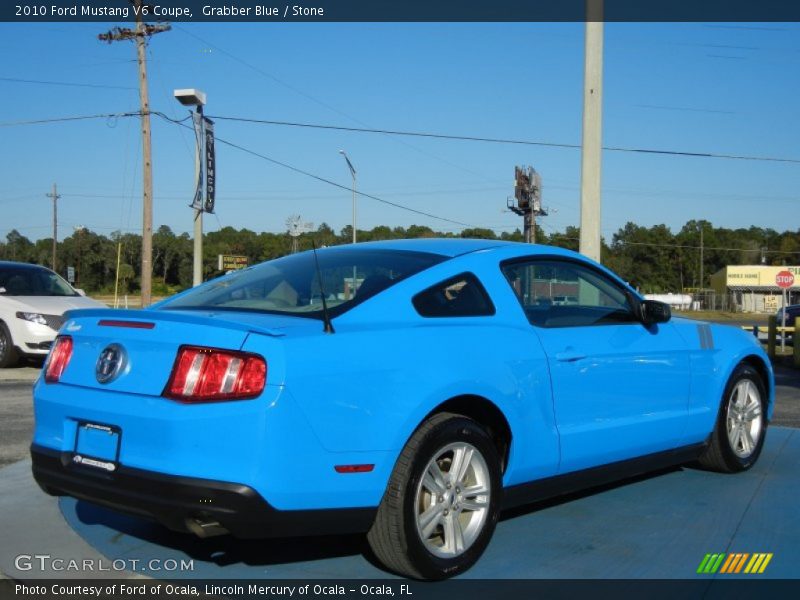 Grabber Blue / Stone 2010 Ford Mustang V6 Coupe