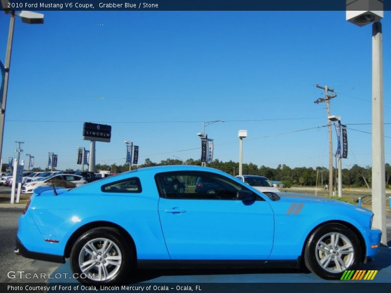 Grabber Blue / Stone 2010 Ford Mustang V6 Coupe
