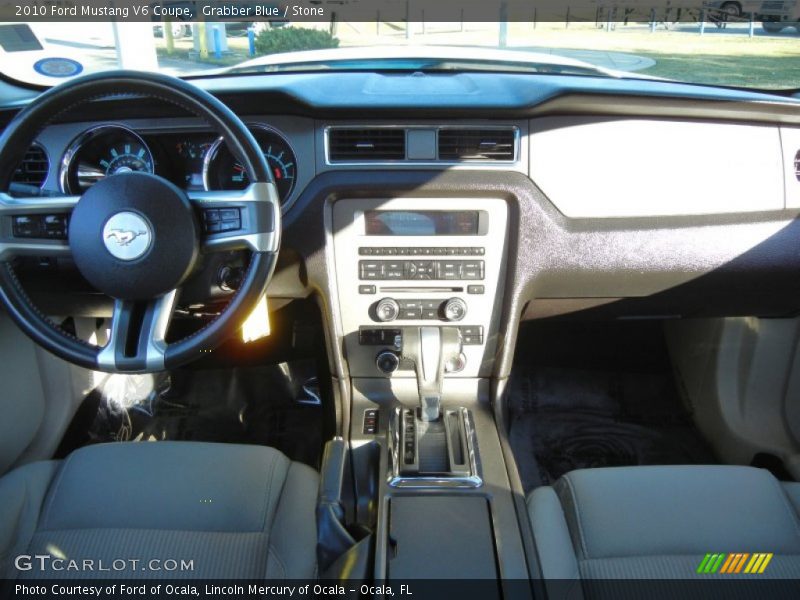 Grabber Blue / Stone 2010 Ford Mustang V6 Coupe