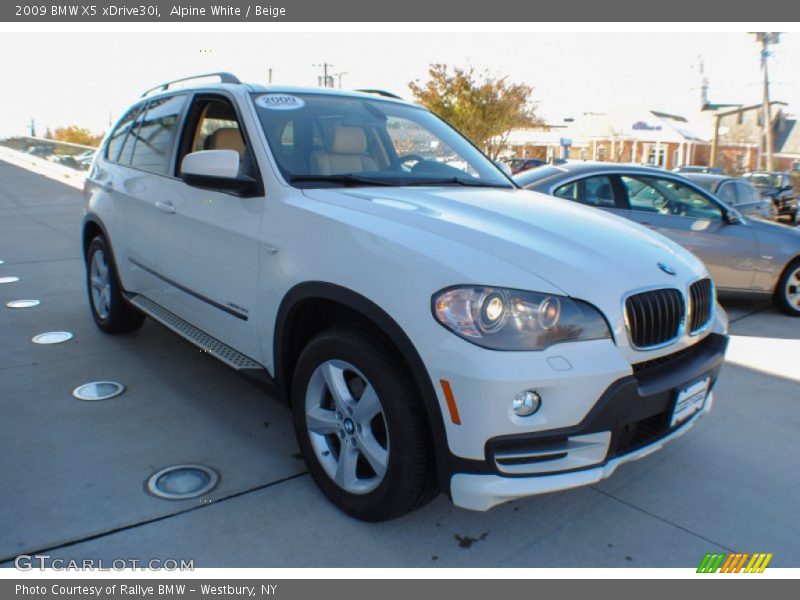 Alpine White / Beige 2009 BMW X5 xDrive30i