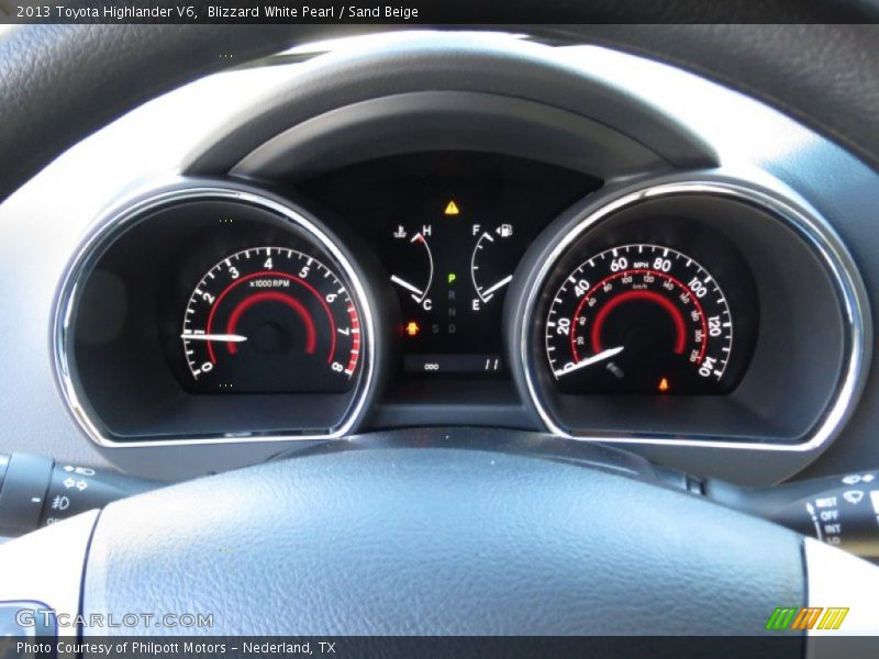 Blizzard White Pearl / Sand Beige 2013 Toyota Highlander V6