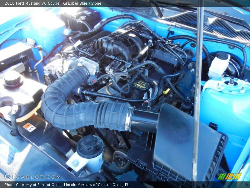 Grabber Blue / Stone 2010 Ford Mustang V6 Coupe