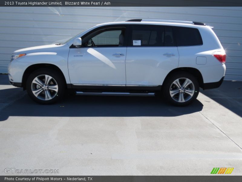 Blizzard White Pearl / Ash 2013 Toyota Highlander Limited