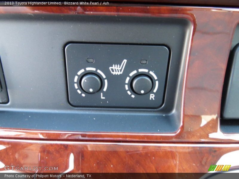 Blizzard White Pearl / Ash 2013 Toyota Highlander Limited