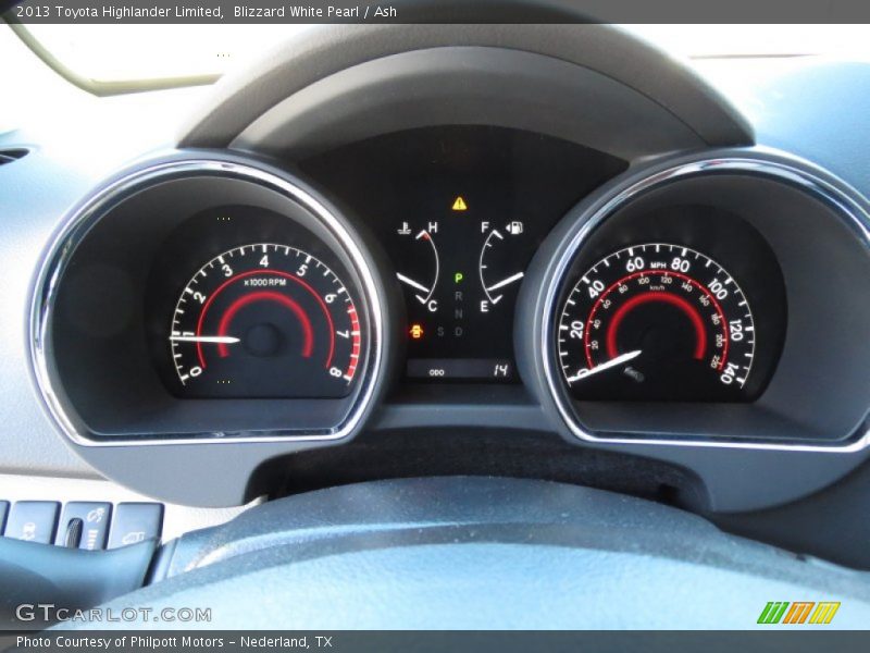 Blizzard White Pearl / Ash 2013 Toyota Highlander Limited