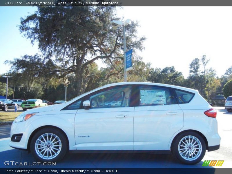 White Platinum / Medium Light Stone 2013 Ford C-Max Hybrid SEL