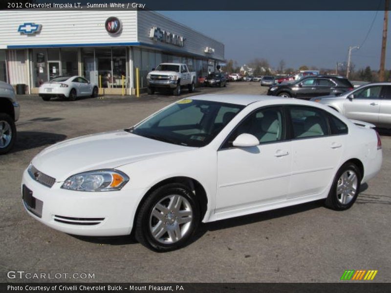 Summit White / Gray 2012 Chevrolet Impala LT