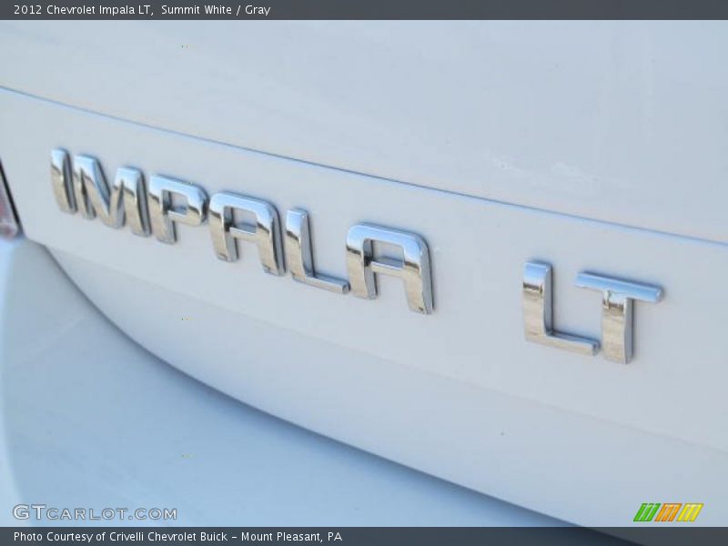 Summit White / Gray 2012 Chevrolet Impala LT