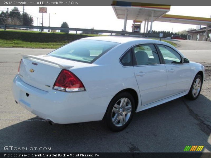 Summit White / Gray 2012 Chevrolet Impala LT