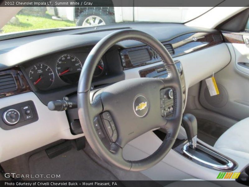 Summit White / Gray 2012 Chevrolet Impala LT