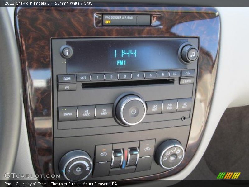 Summit White / Gray 2012 Chevrolet Impala LT